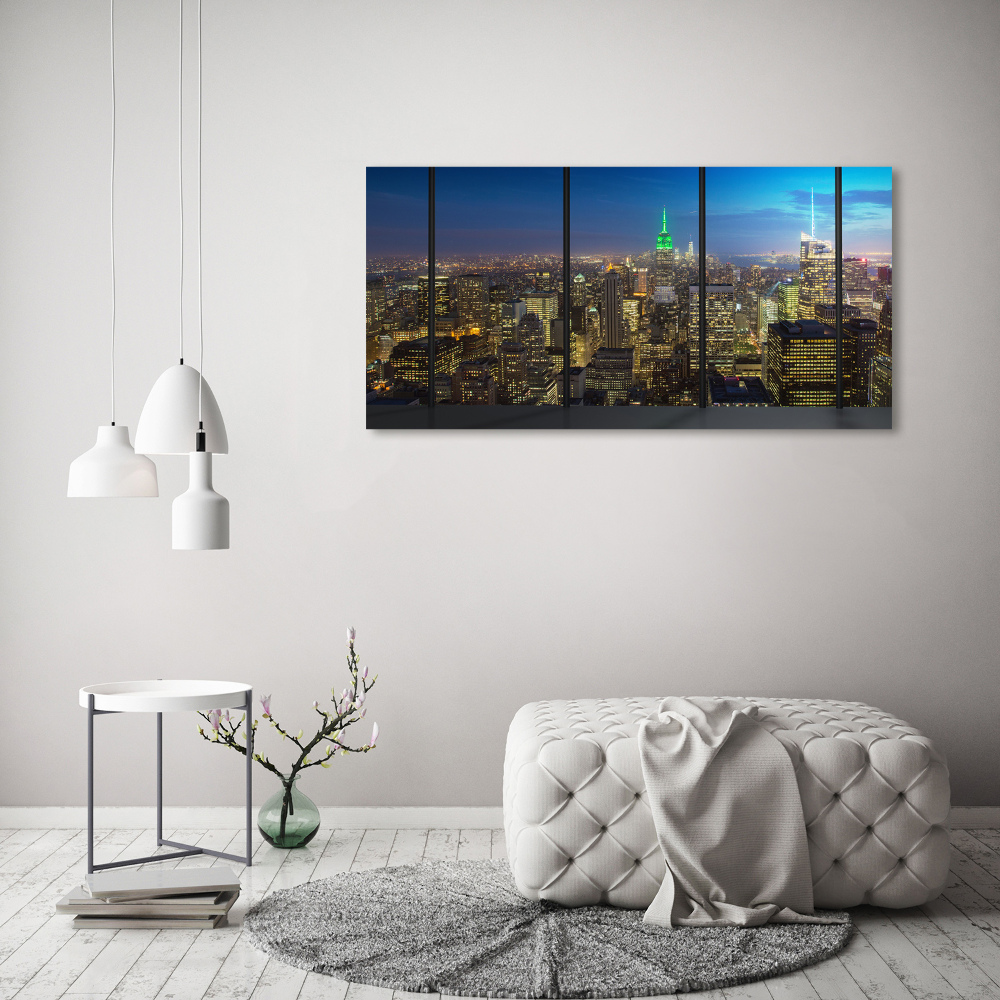 Tableau imprimé sur toile New York de nuit