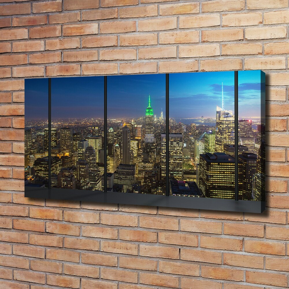 Tableau imprimé sur toile New York de nuit