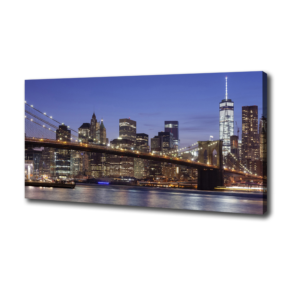 Tableau sur toile Manhattan de nuit