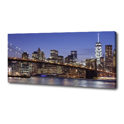 Tableau sur toile Manhattan de nuit