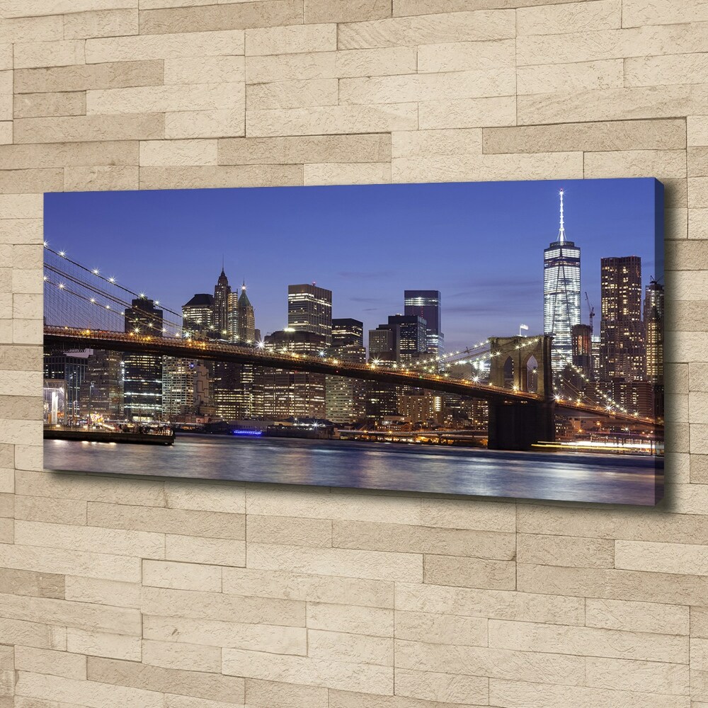 Tableau sur toile Manhattan de nuit