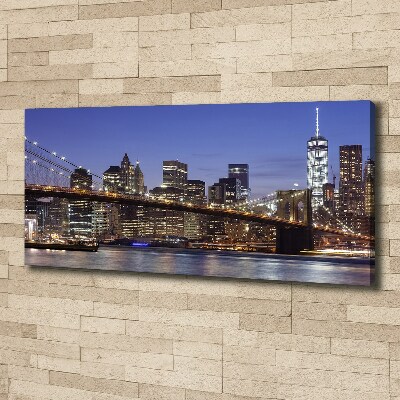 Tableau sur toile Manhattan de nuit