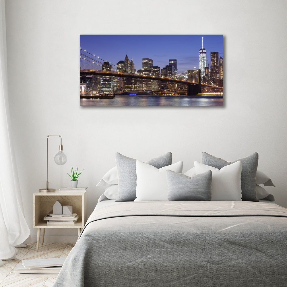 Tableau sur toile Manhattan de nuit