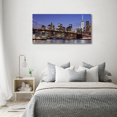 Tableau sur toile Manhattan de nuit