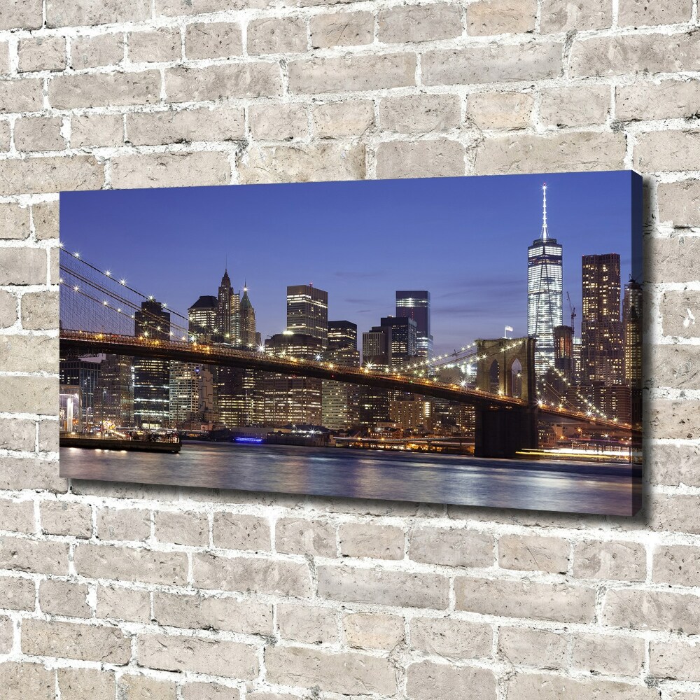 Tableau sur toile Manhattan de nuit