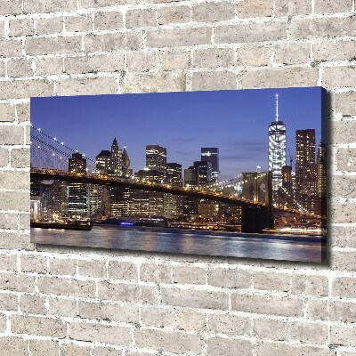 Tableau sur toile Manhattan de nuit