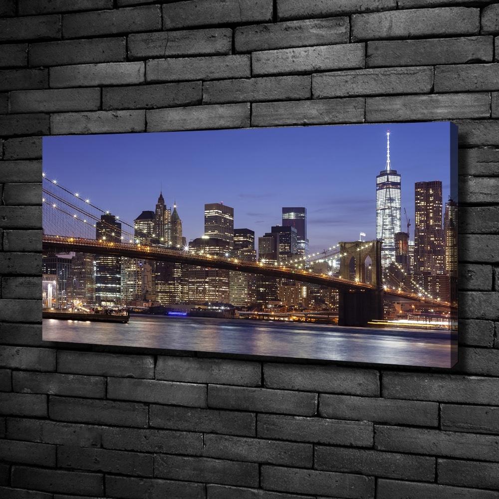 Tableau sur toile Manhattan de nuit