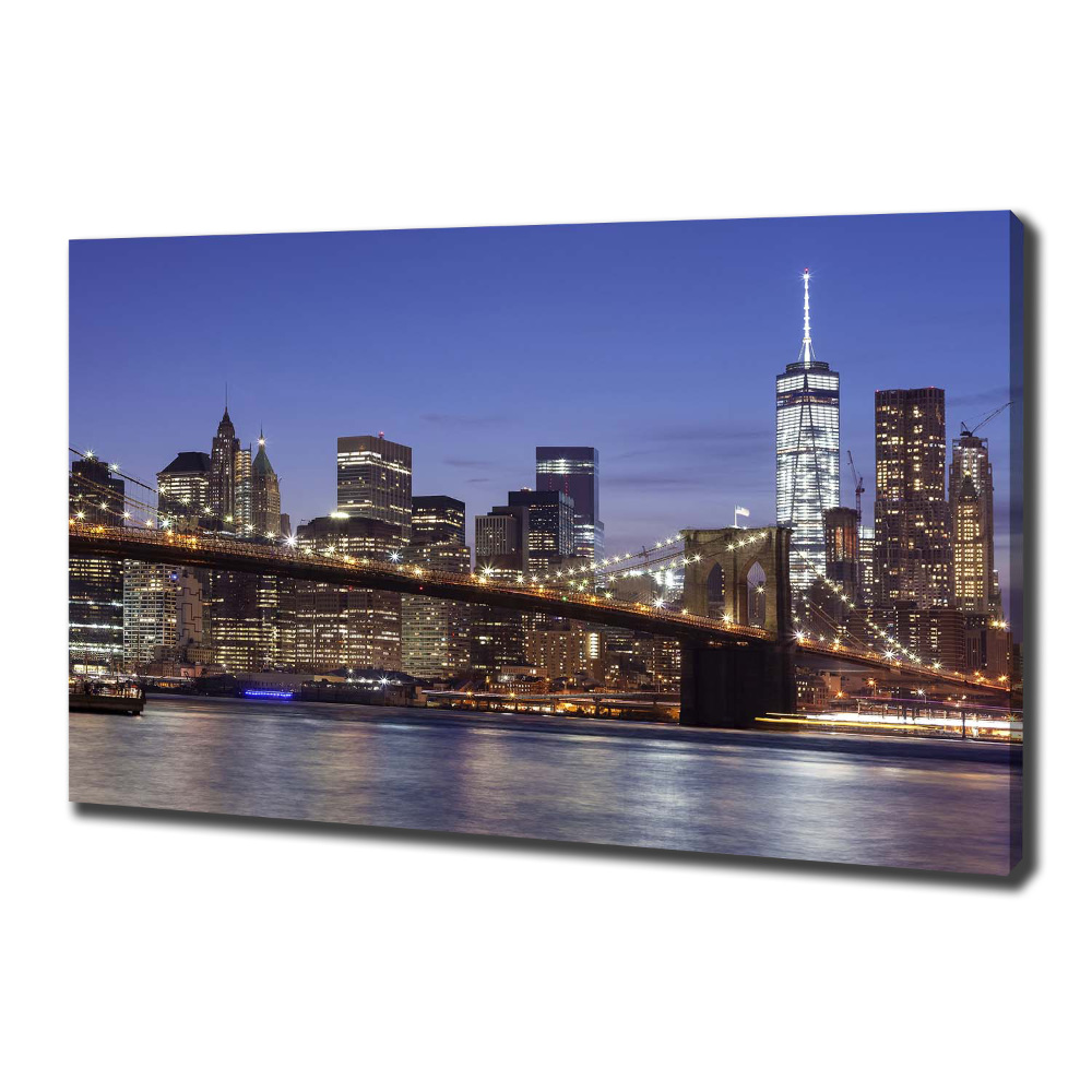 Tableau sur toile Manhattan de nuit