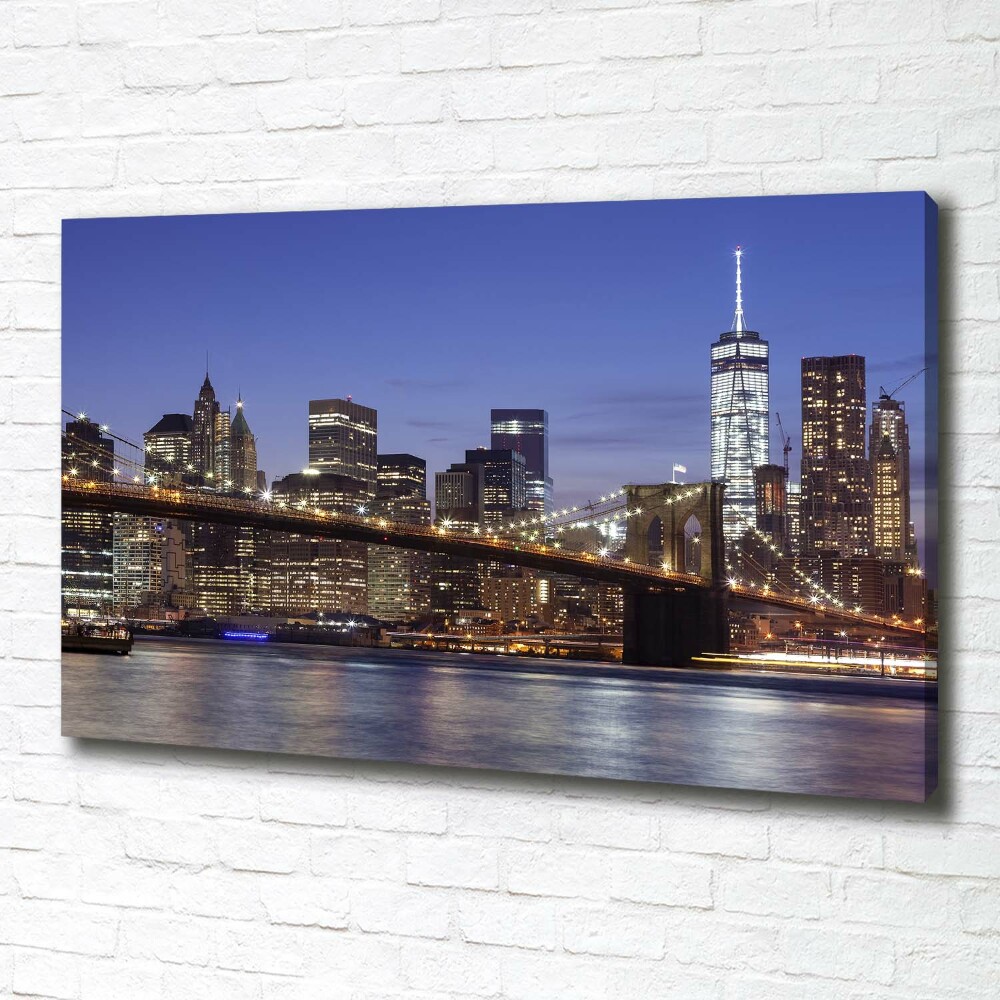 Tableau sur toile Manhattan de nuit