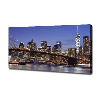 Tableau sur toile Manhattan de nuit