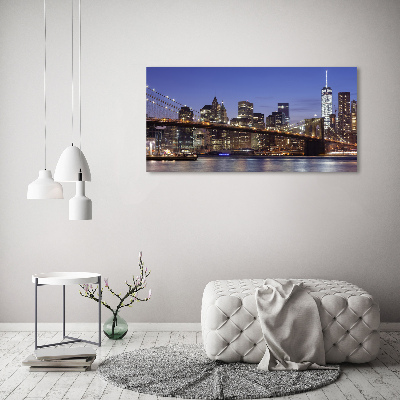 Tableau sur toile Manhattan de nuit