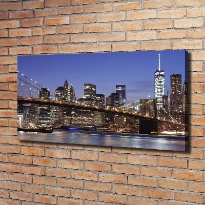 Tableau sur toile Manhattan de nuit