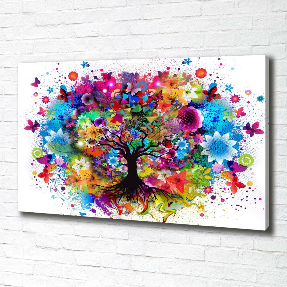 Tableau mural sur toile Arbre coloré