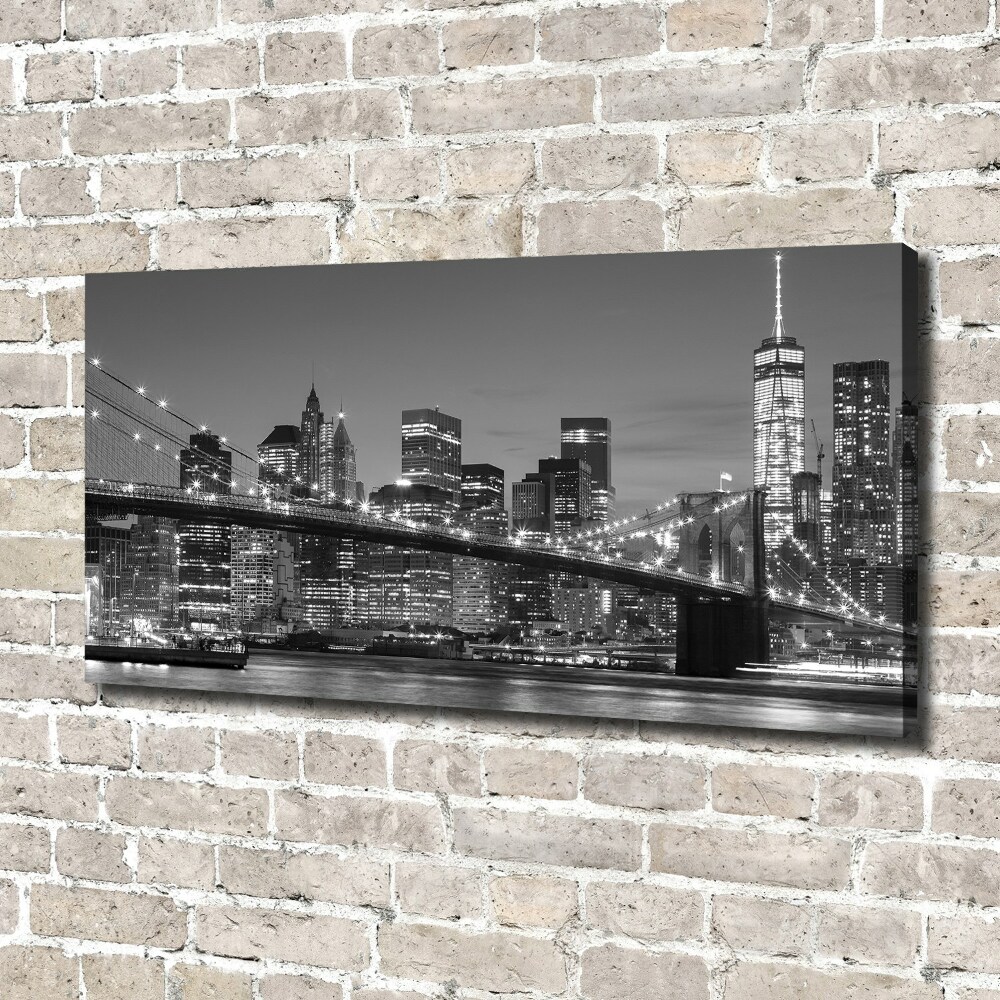 Tableau toile imprimée Manhattan de nuit