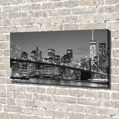 Tableau toile imprimée Manhattan de nuit