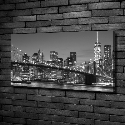 Tableau toile imprimée Manhattan de nuit