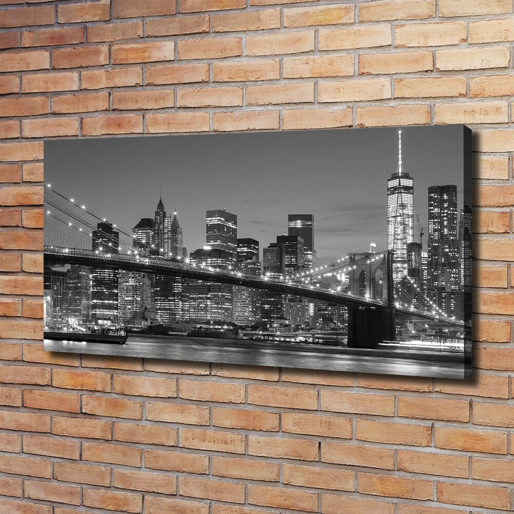 Tableau toile imprimée Manhattan de nuit