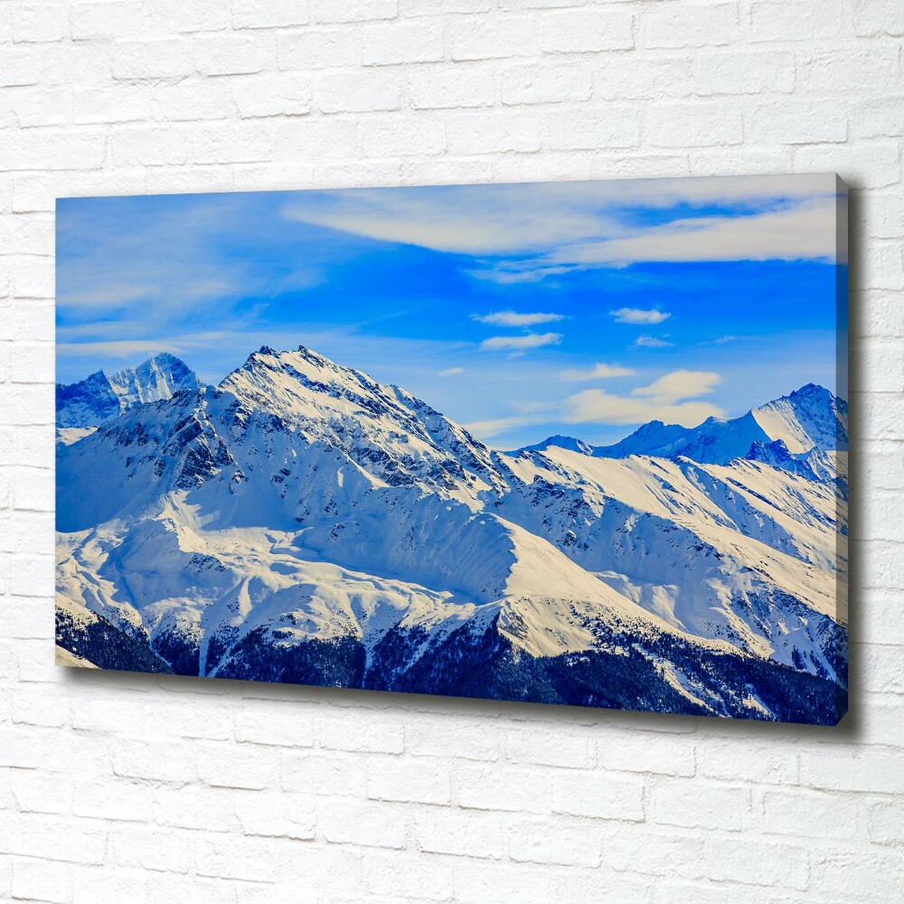 Tableau mural sur toile Alpes en hiver