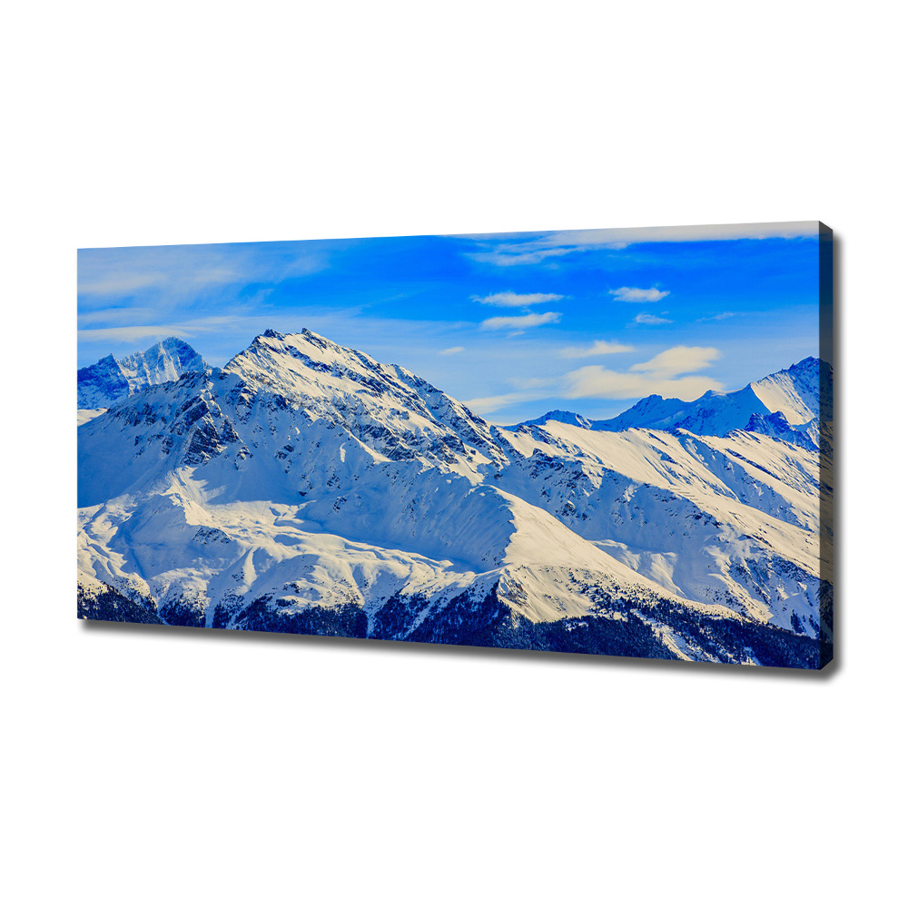 Tableau mural sur toile Alpes en hiver