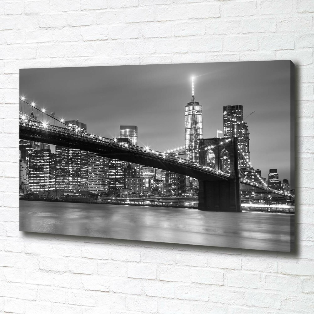 Tableau imprimé sur toile New York de nuit