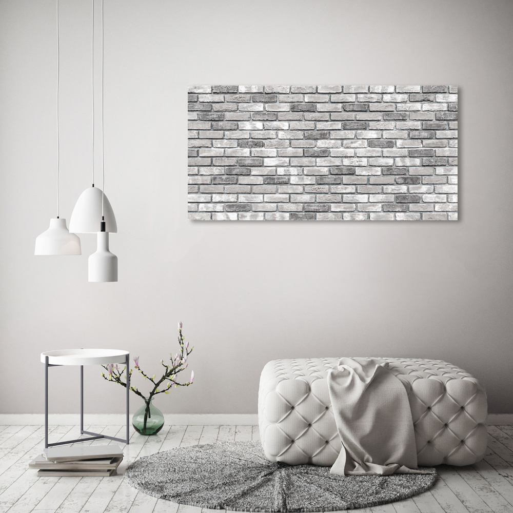 Tableau sur toile Mur de briques grises