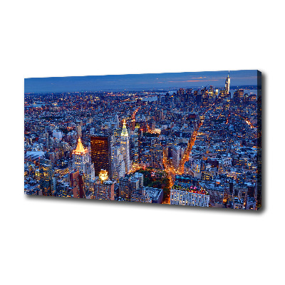 Tableau imprimé sur toile Manhattan de nuit