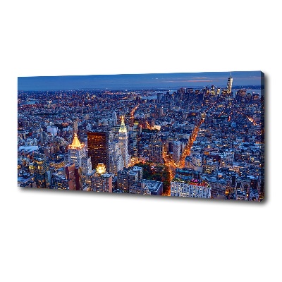 Tableau imprimé sur toile Manhattan de nuit