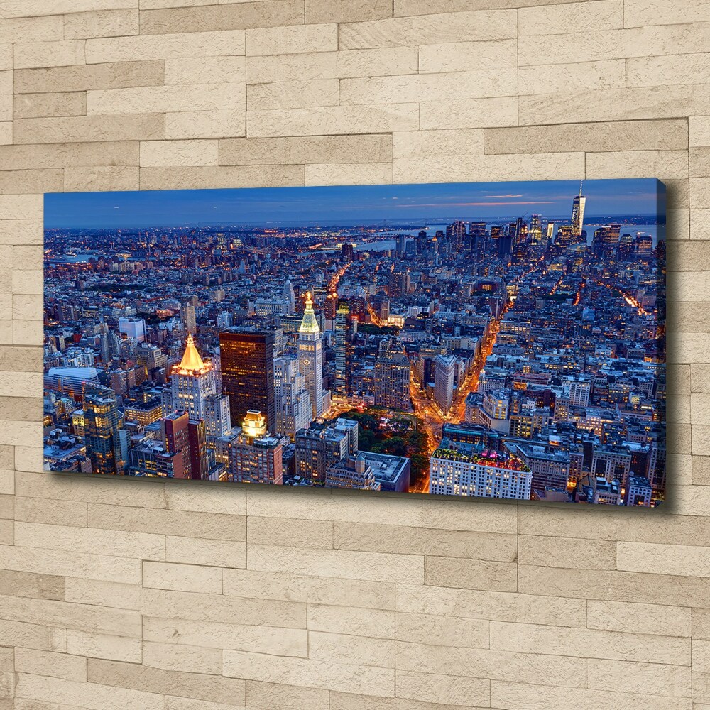 Tableau imprimé sur toile Manhattan de nuit