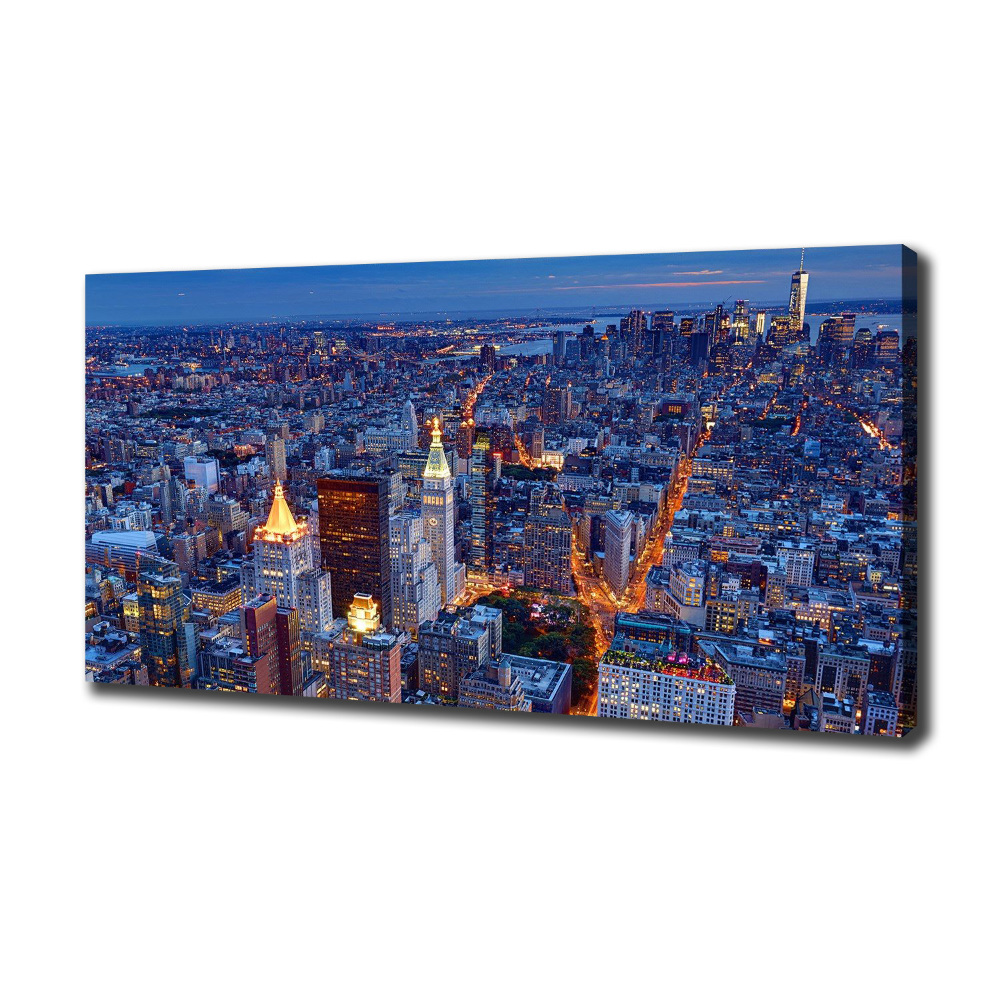 Tableau imprimé sur toile Manhattan de nuit