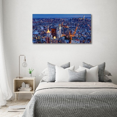 Tableau imprimé sur toile Manhattan de nuit