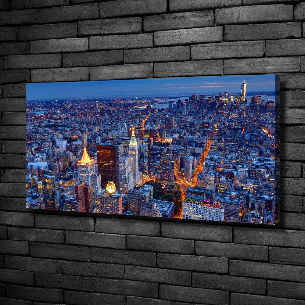 Tableau imprimé sur toile Manhattan de nuit