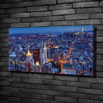 Tableau imprimé sur toile Manhattan de nuit