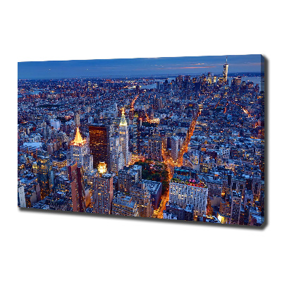 Tableau imprimé sur toile Manhattan de nuit