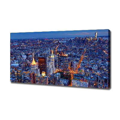 Tableau imprimé sur toile Manhattan de nuit