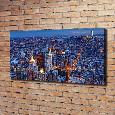 Tableau imprimé sur toile Manhattan de nuit