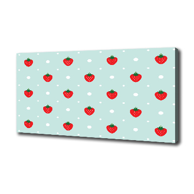 Tableau toile imprimée Icônes de fraises