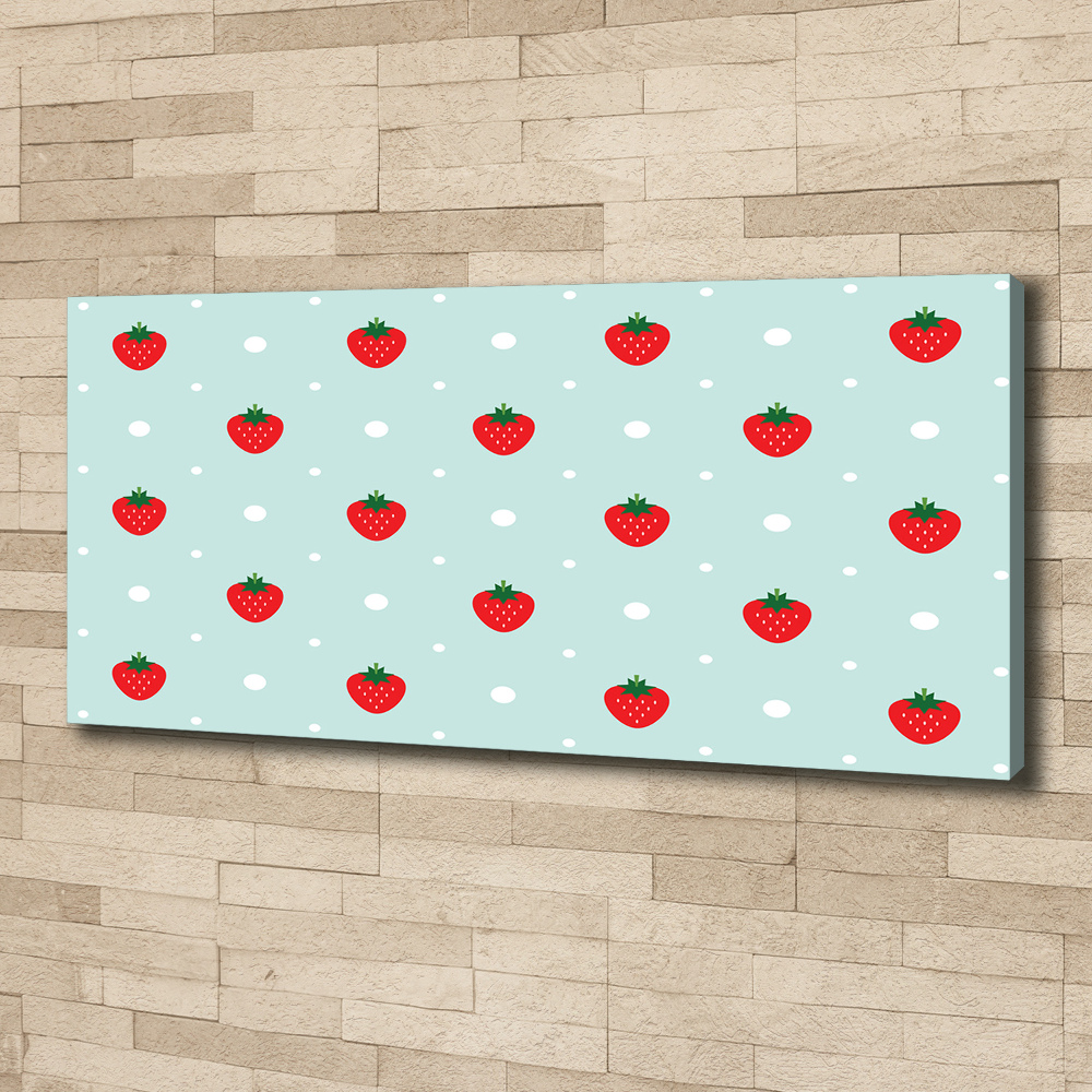 Tableau toile imprimée Icônes de fraises