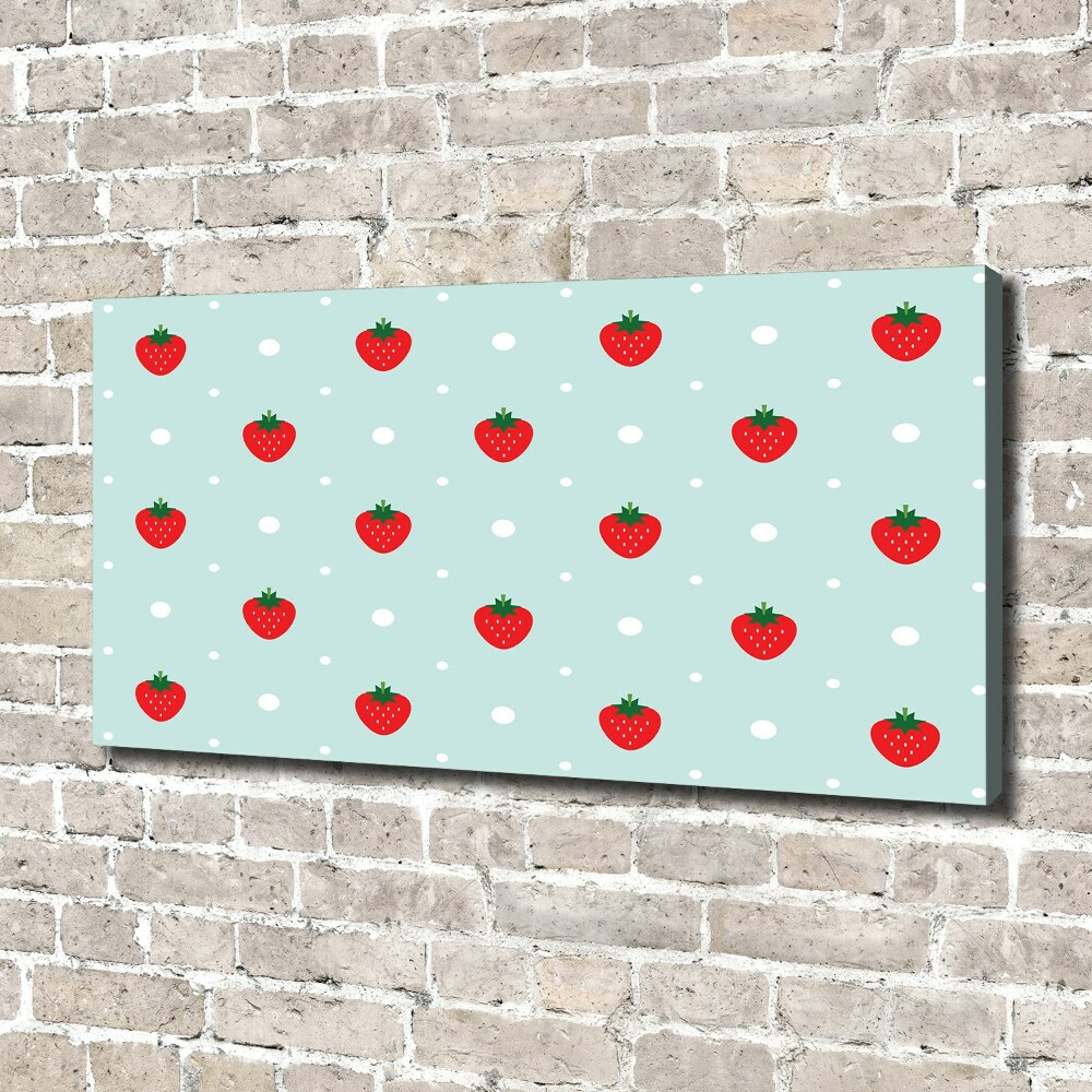 Tableau toile imprimée Icônes de fraises