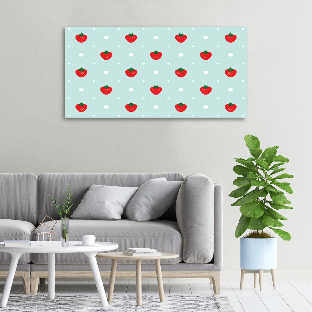 Tableau toile imprimée Icônes de fraises