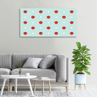 Tableau toile imprimée Icônes de fraises