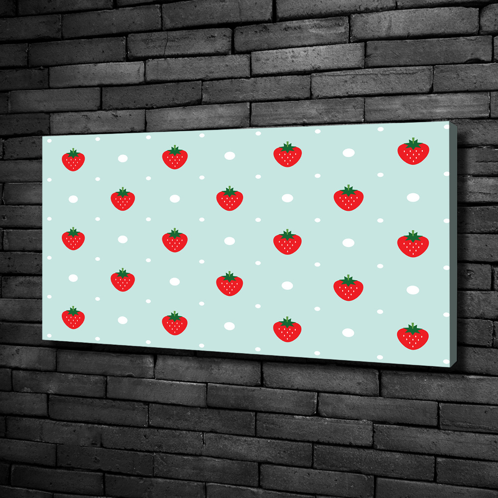 Tableau toile imprimée Icônes de fraises