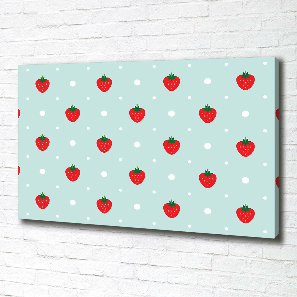 Tableau toile imprimée Icônes de fraises