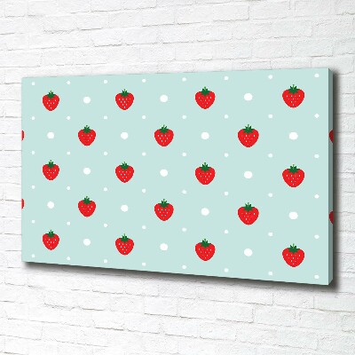 Tableau toile imprimée Icônes de fraises