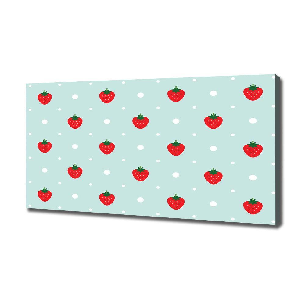 Tableau toile imprimée Icônes de fraises