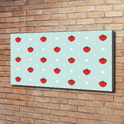 Tableau toile imprimée Icônes de fraises