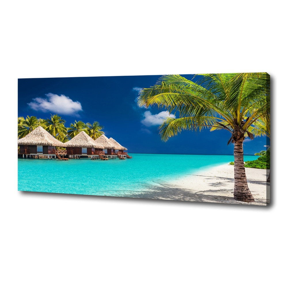 Tableau sur toile Bungalows Maldives