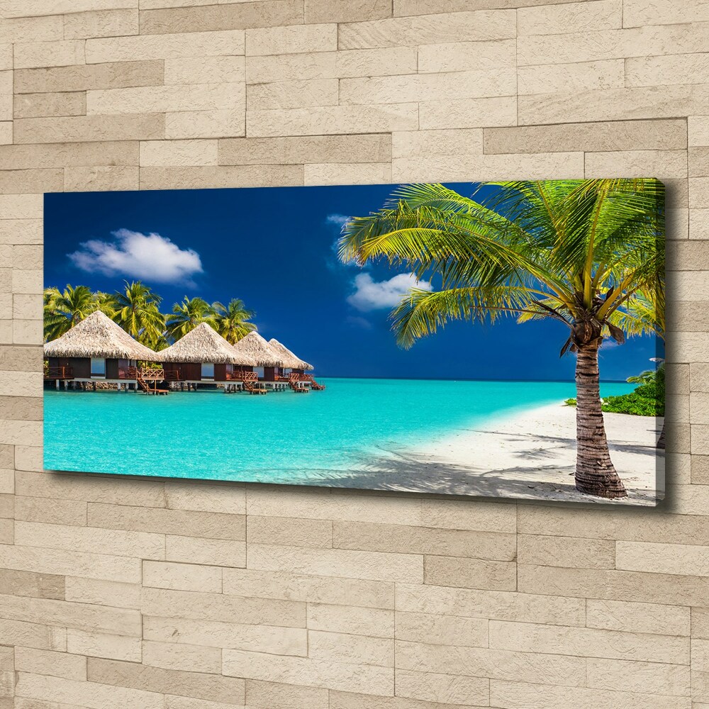 Tableau sur toile Bungalows Maldives