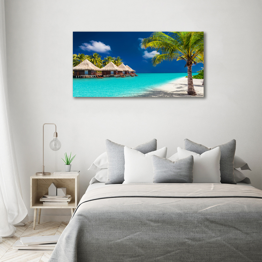 Tableau sur toile Bungalows Maldives