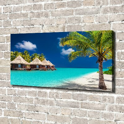 Tableau sur toile Bungalows Maldives