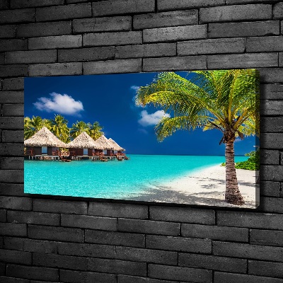 Tableau sur toile Bungalows Maldives